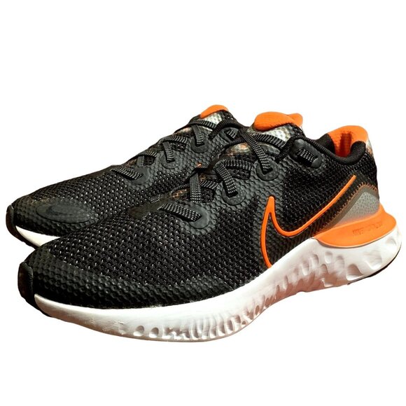 Nike Renew Run Sneakers Unisex Youth 6.5‎ Womens 8.5 Black Orange Running Shoes - Picture 9 of 12